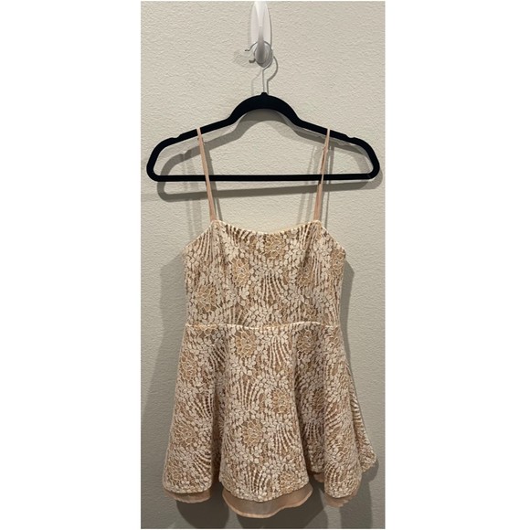 LULUS Ivory Lace Spaghetti Straps Mini Dress - Picture 1 of 4